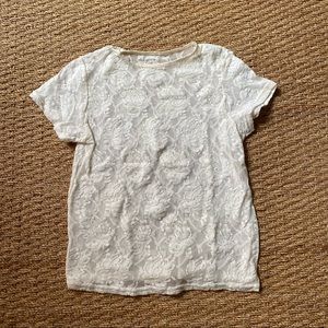 Vintage 90s babydoll lace tee size small